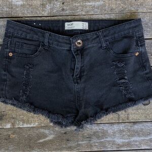 Cotton On Black denim cut off shorts 8